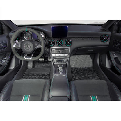 Satz Gummimatten passend für Mercedes B-Klasse W246 2011-2019/A-Klasse W176 2012-2018/CLA/GLA 2014-2020 (G Profil 4-teilig + Montage-clips)
