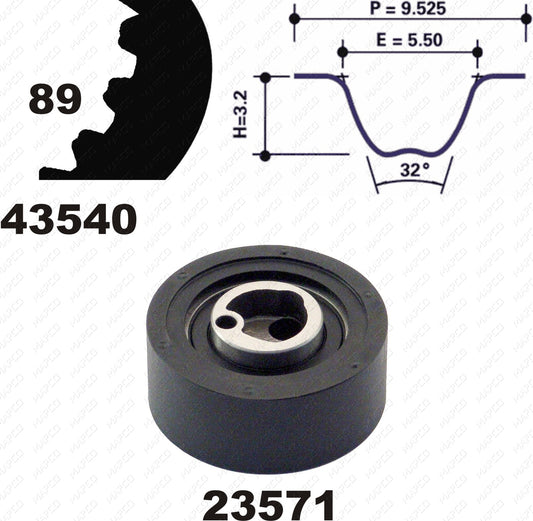MAPCO Zahnriemensatz 23540