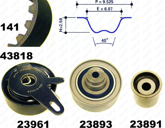MAPCO Zahnriemensatz 23818
