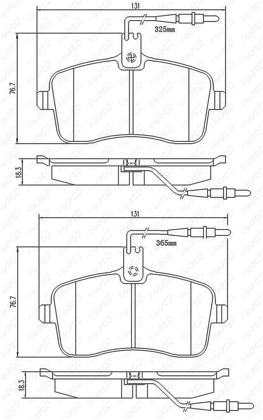 MAPCO Bremsbelagsatz, Scheibenbremse Vorderachse  6757