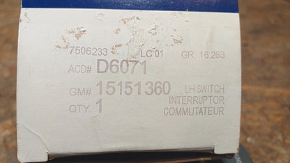 Chevrolet S10 Blazer GMC Sonoma Fensterschalter original AC Delco NEU