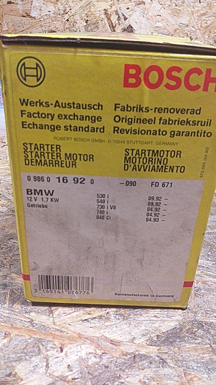 BMW 5er/6er Serie Anlasser original Bosch NEU