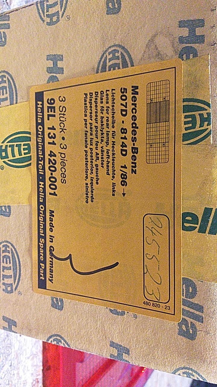Mercedes Benz 507D-814D 1/86-> Lichtscheibe Heckleuchte links original Hella NEU