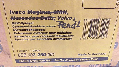 Fendt Iveco Volvo Außenspiegel r,l,schwarz original Hella NEU