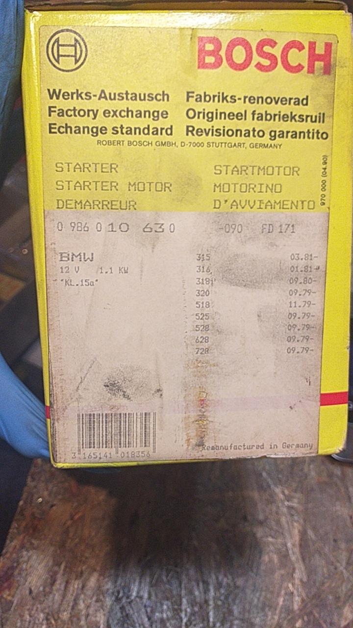 BMW Anlasser original Bosch NEU