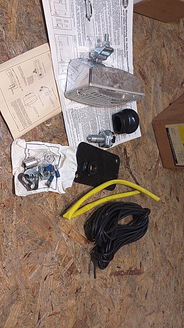 Oldtimer 70er Jahre Nebelschlussleuchten-Set komplett original Hella NEU HIGHLIGHT
