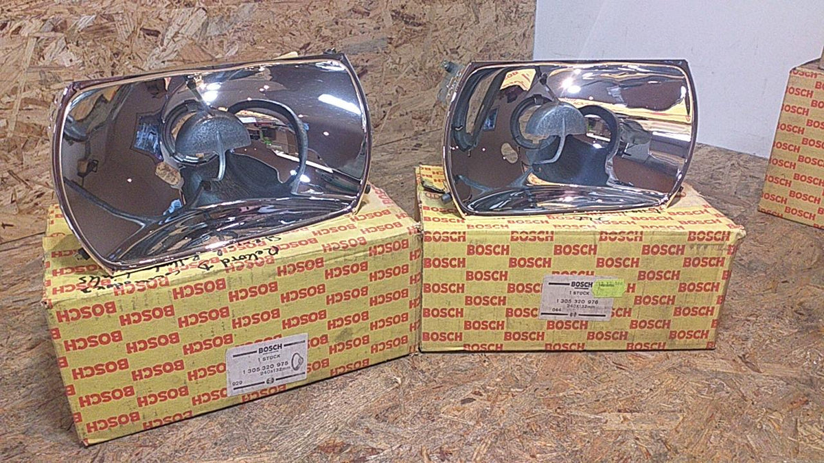 Rekord D Commodore B Scheinwerfer Reflektoren-Set original Bosch NEU