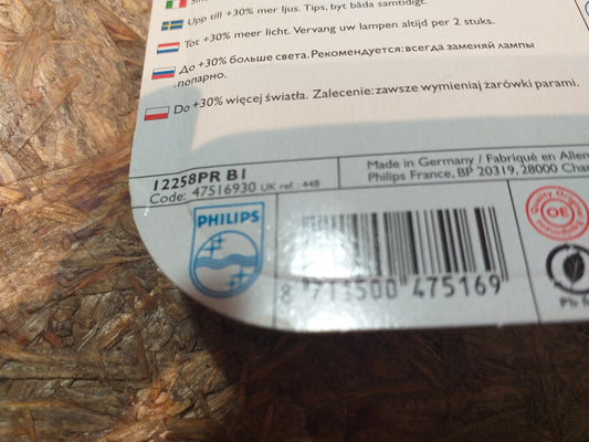 Oldtimer Youngtimer Autolampen 30% extra Licht  original Phillips NEU
