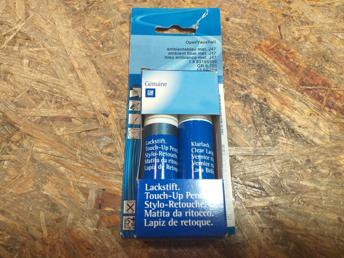 Oldtimer Youngtimer Lackstift "ambienteblau met. J47" original GM Opel NEU