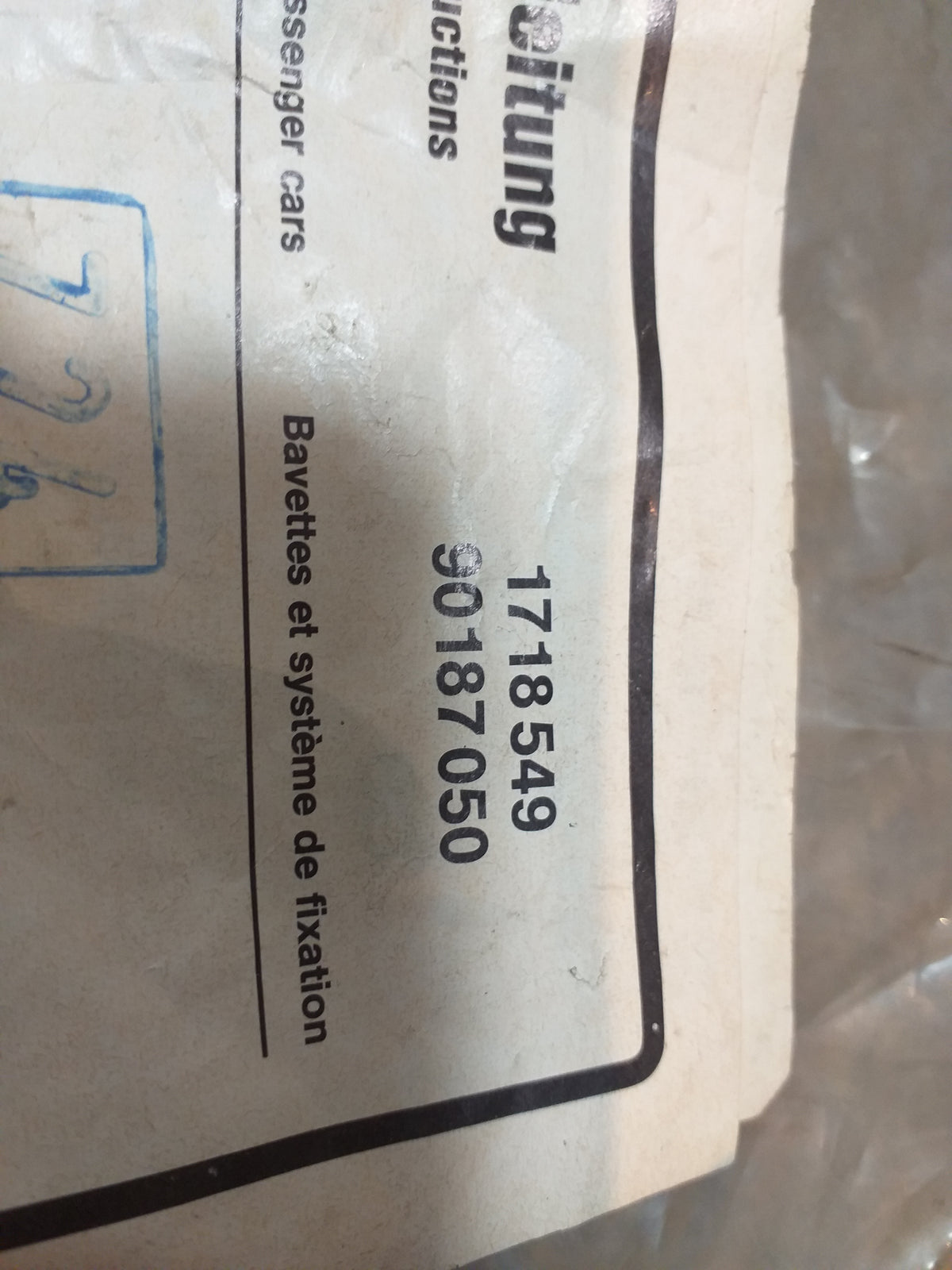 Corsa TR Schmutzfänger hinten original GM Opel NEU