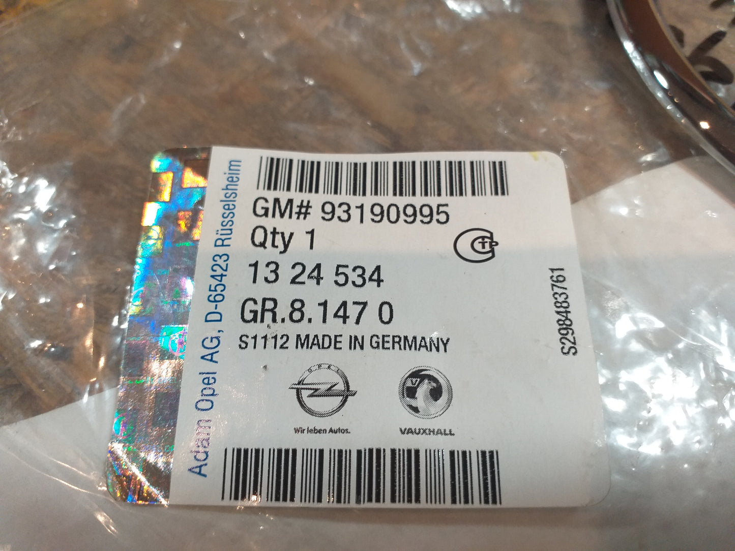 Corsa D Emblem "Opel " an Heckklappe original GM Opel NEU