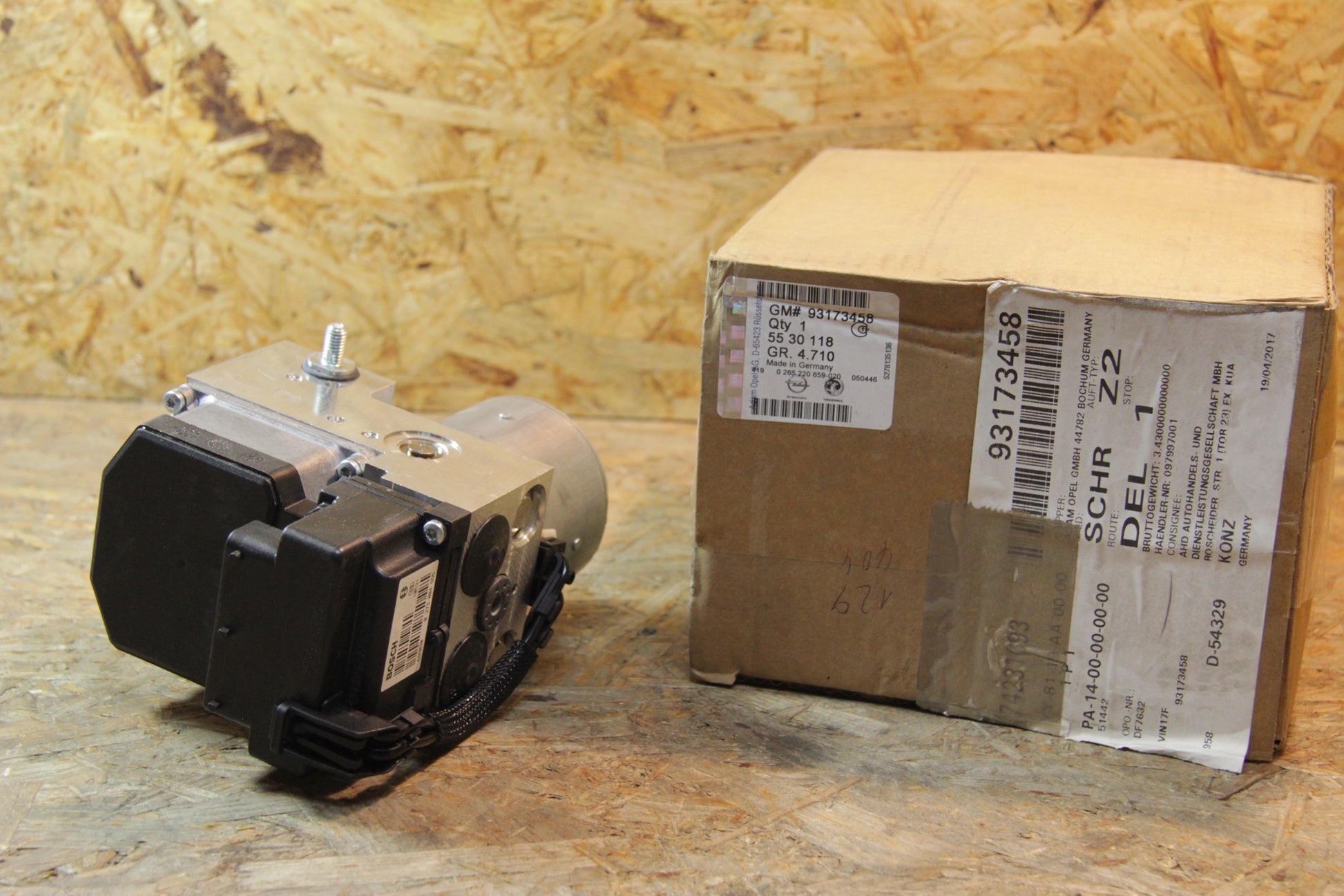 Original GM Opel Hydraulikaggregat ABS mit Steuergerät Kennzeichen: EY  93173458 Corsa C , Meriva A