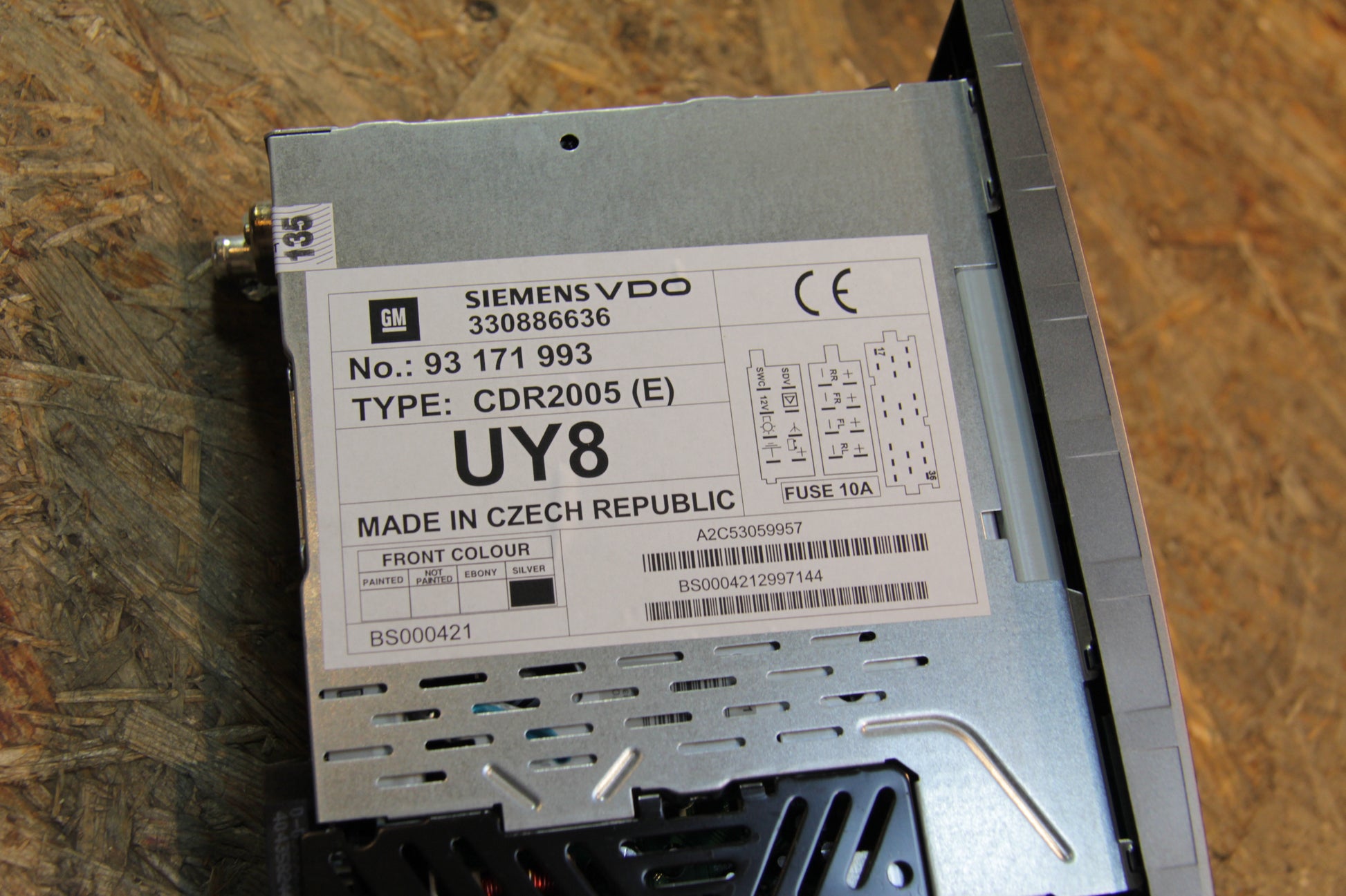 Original GM Opel CD-Radio silber CDR 2005 VDO (Neuteil) 93171993 Corsa C