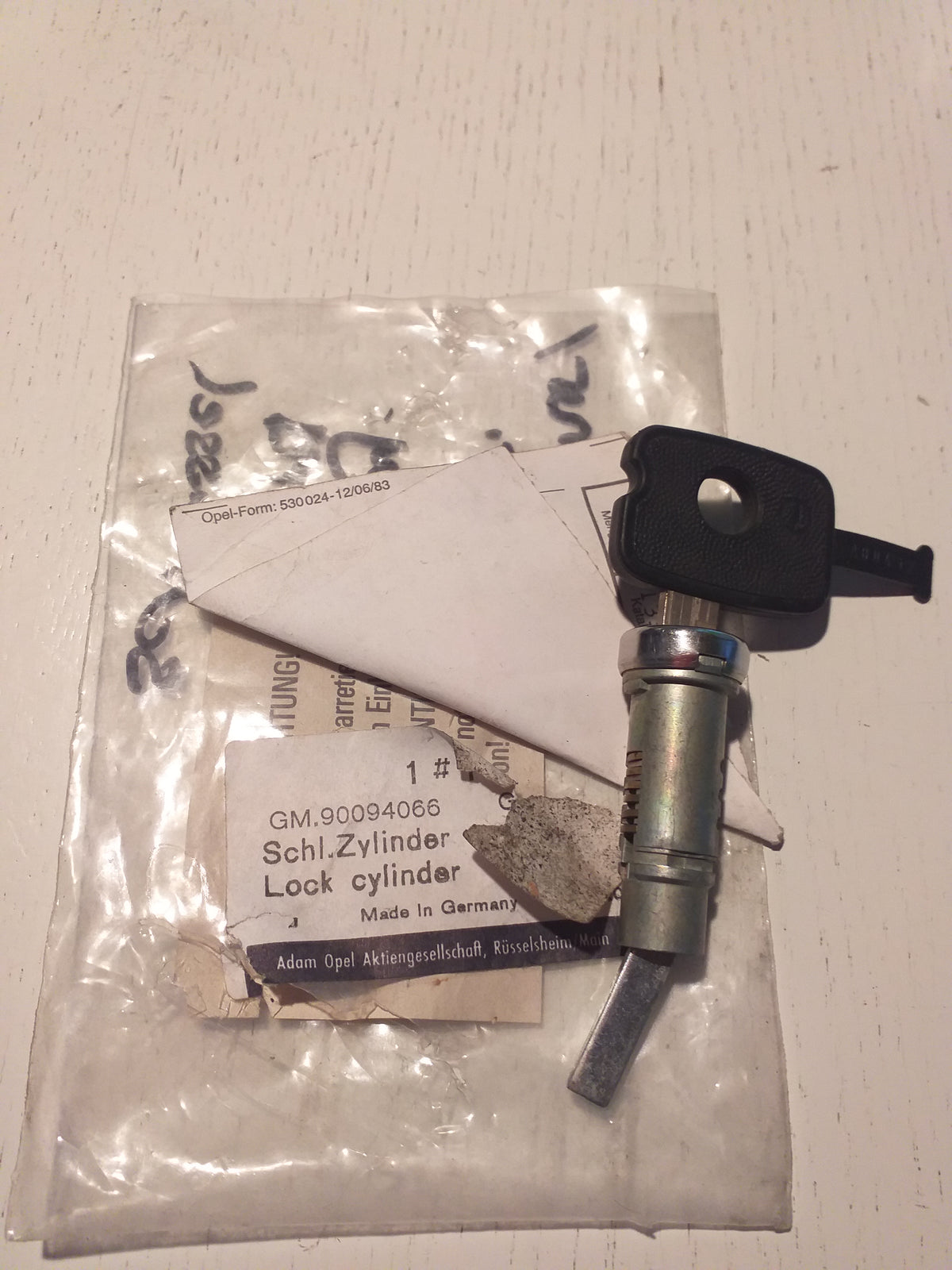 Oldtimer Youngtimer Schließzylinder mit Schlüssel original GM Opel NEU