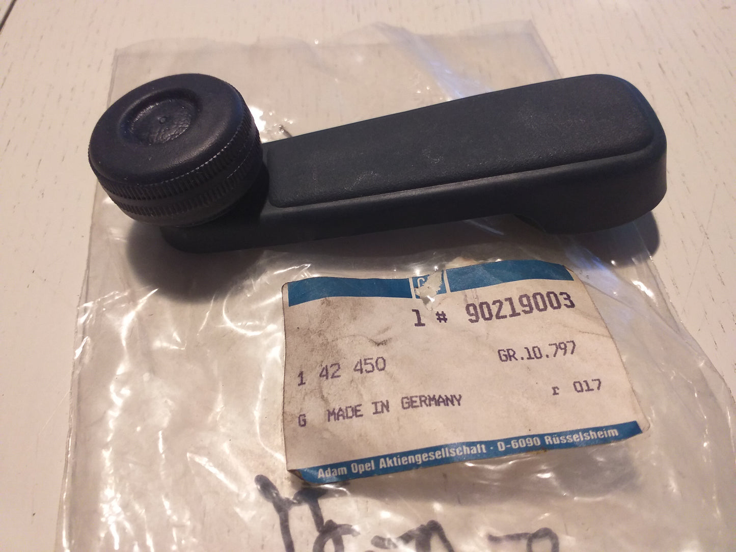 Corsa A Kadett E Fensterkurbel dunkelblau original GM Opel NEU