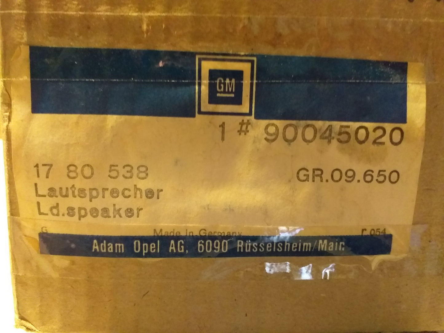 Ascona C Lautsprecher hinten original GM Opel NEU