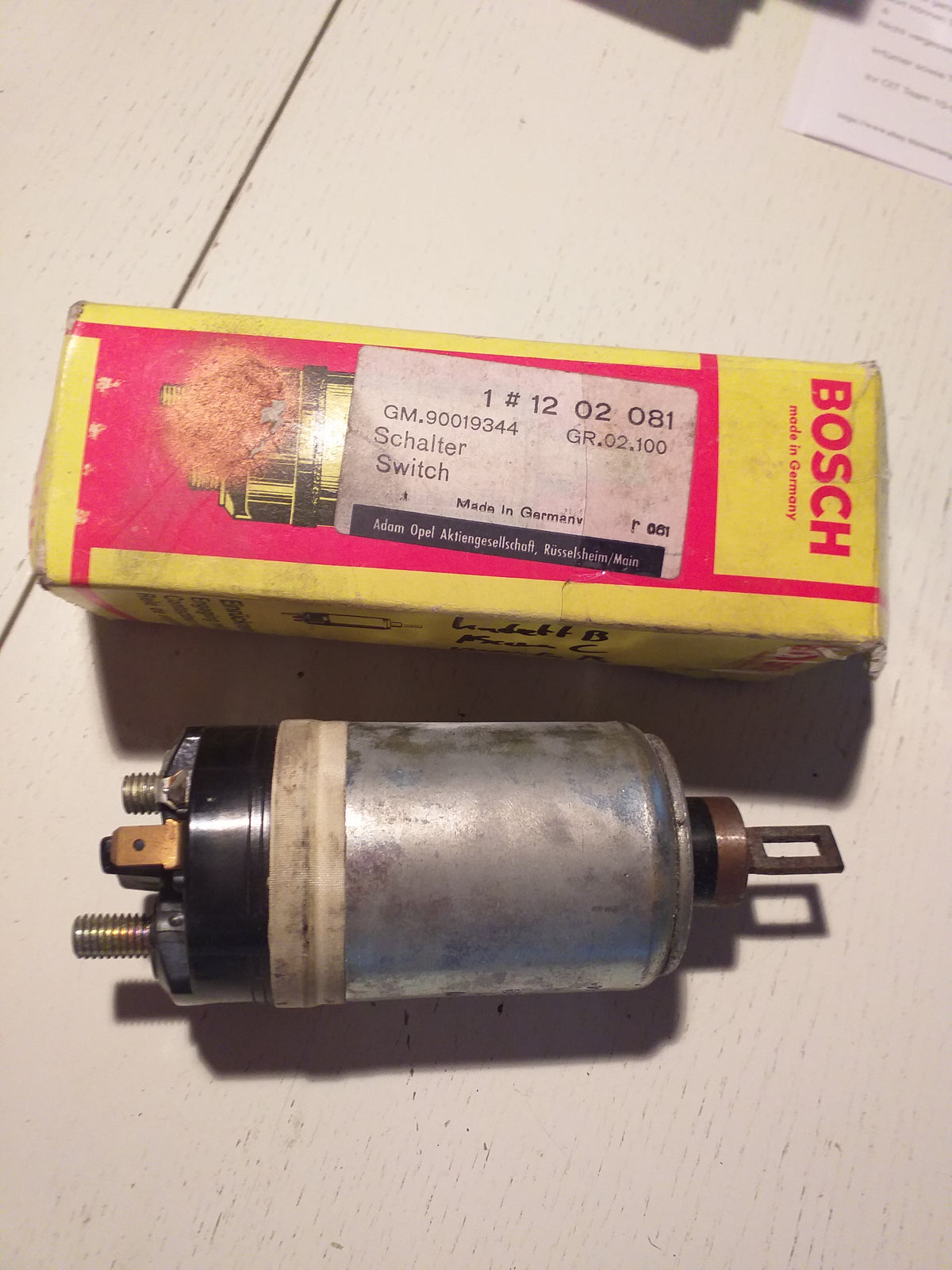 Kadett B Ascona C Manta B Magnetschalter Anlasser original GM Bosch NEU