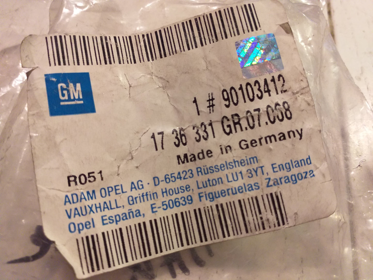 Kadett E Einsatz Steckdose AHK original GM Opel NEU