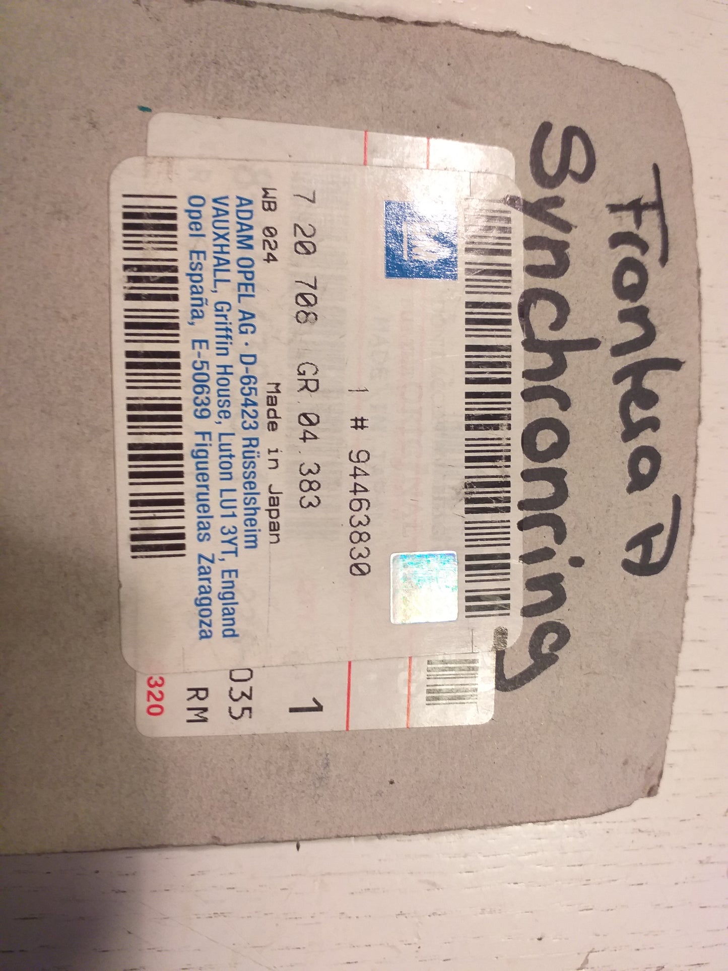 Frontera Synchronring original GM Opel NEU