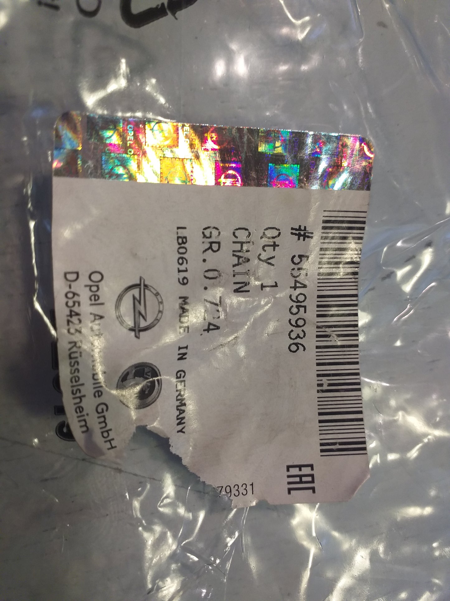 Insignia Steuerkette original GM Opel NEU