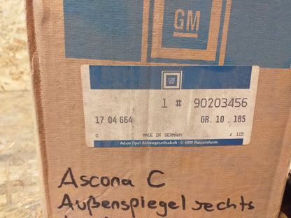 Ascona C Außenspiegel rechts komplett original GM Opel NEU