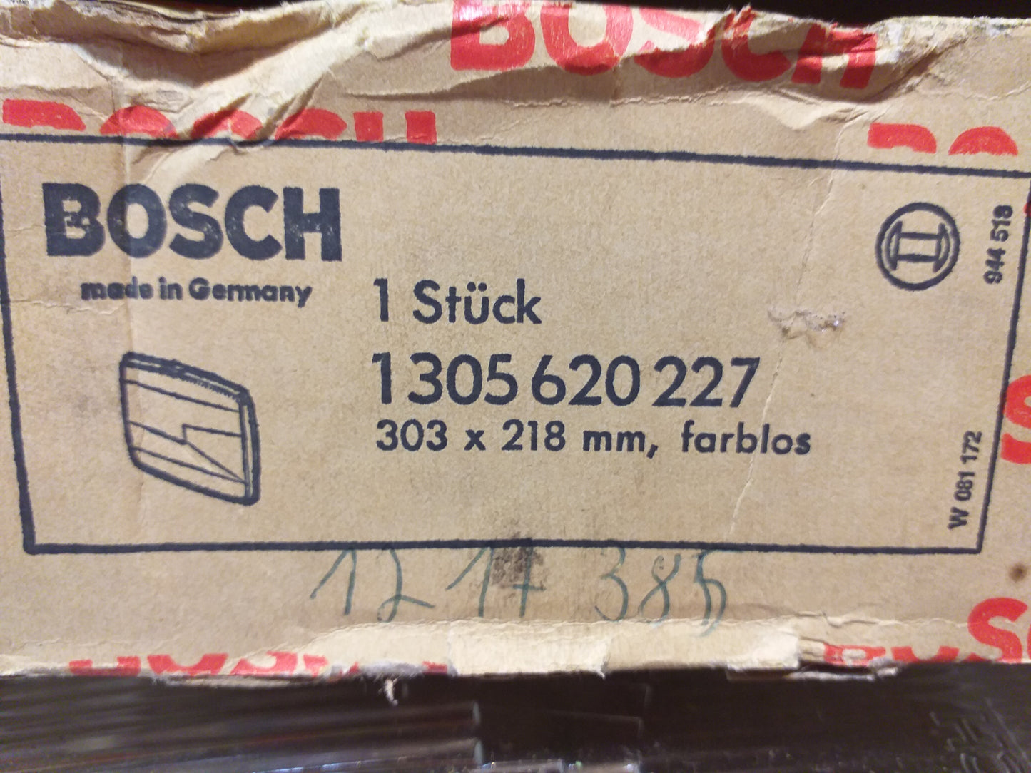 Commodore C Senator A Monza A  Scheibe Scheinwerfer rechts original Bosch NEU