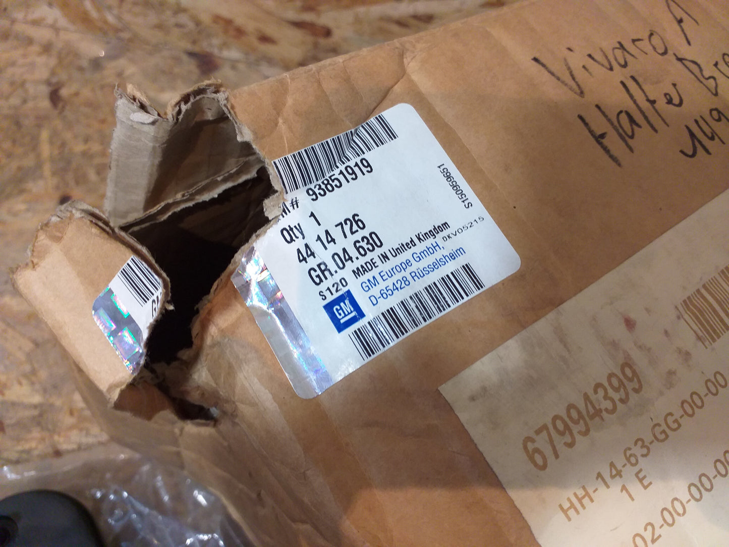 Vivaro A Halter Bremspedal original GM Opel NEU