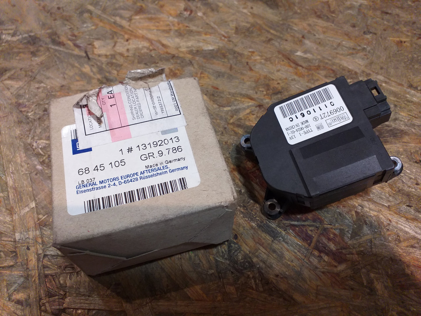 Corsa C Vectra C Stellmotor original GM Opel NEU