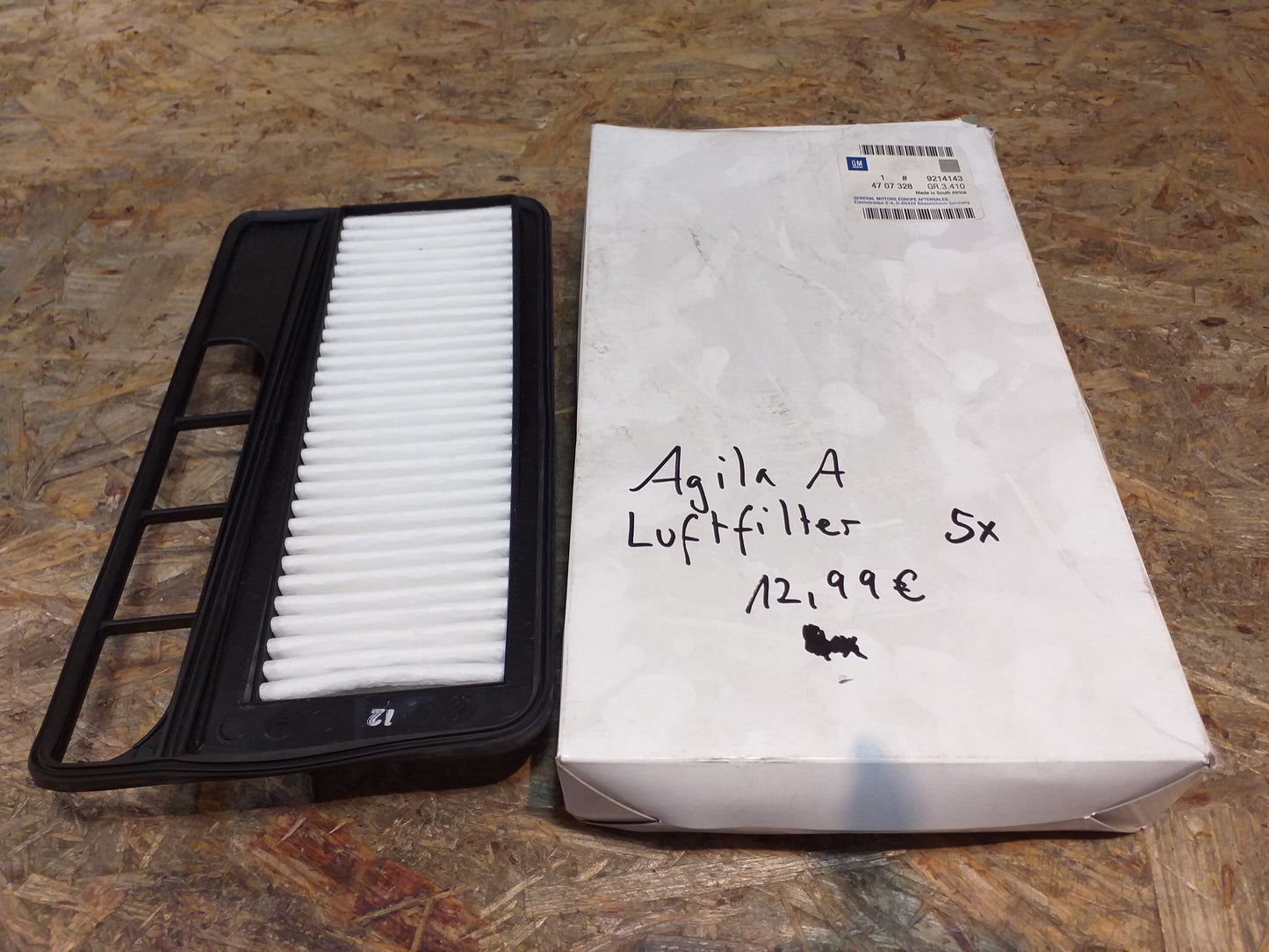 Agila A Luftfilter original GM Opel NEU