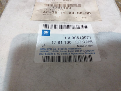 Zafira A/B Omega B Corsa D Lautsprecher hinten original GM Opel NEU