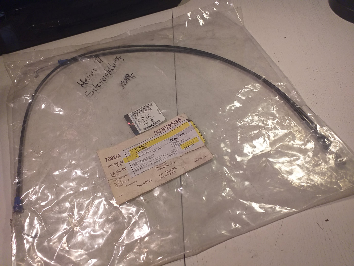 Meriva A Sitzverstellung Seilzug original GM Opel NEU