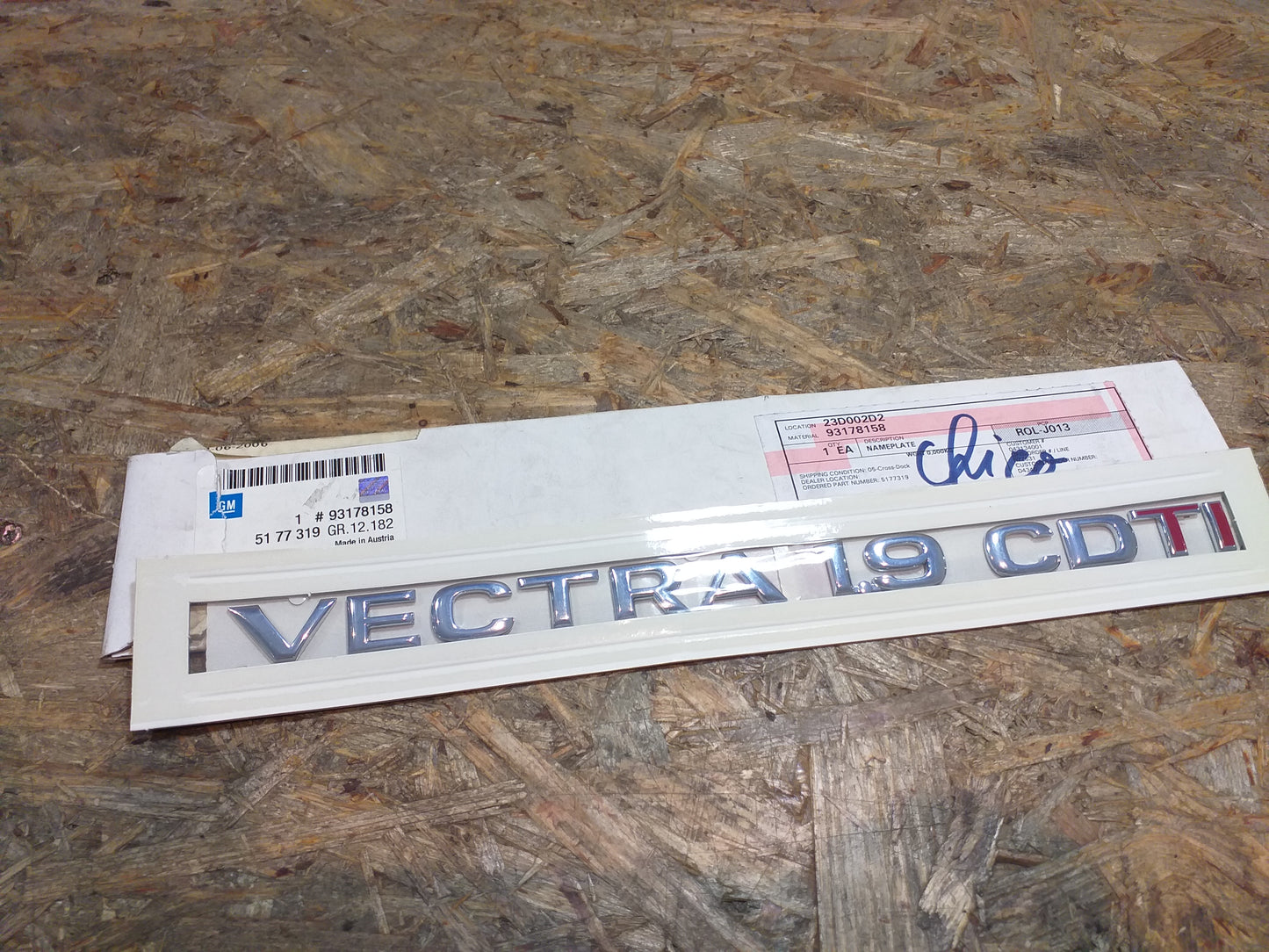 Vectra C Emblem Schriftzug hinten original GM Opel NEU