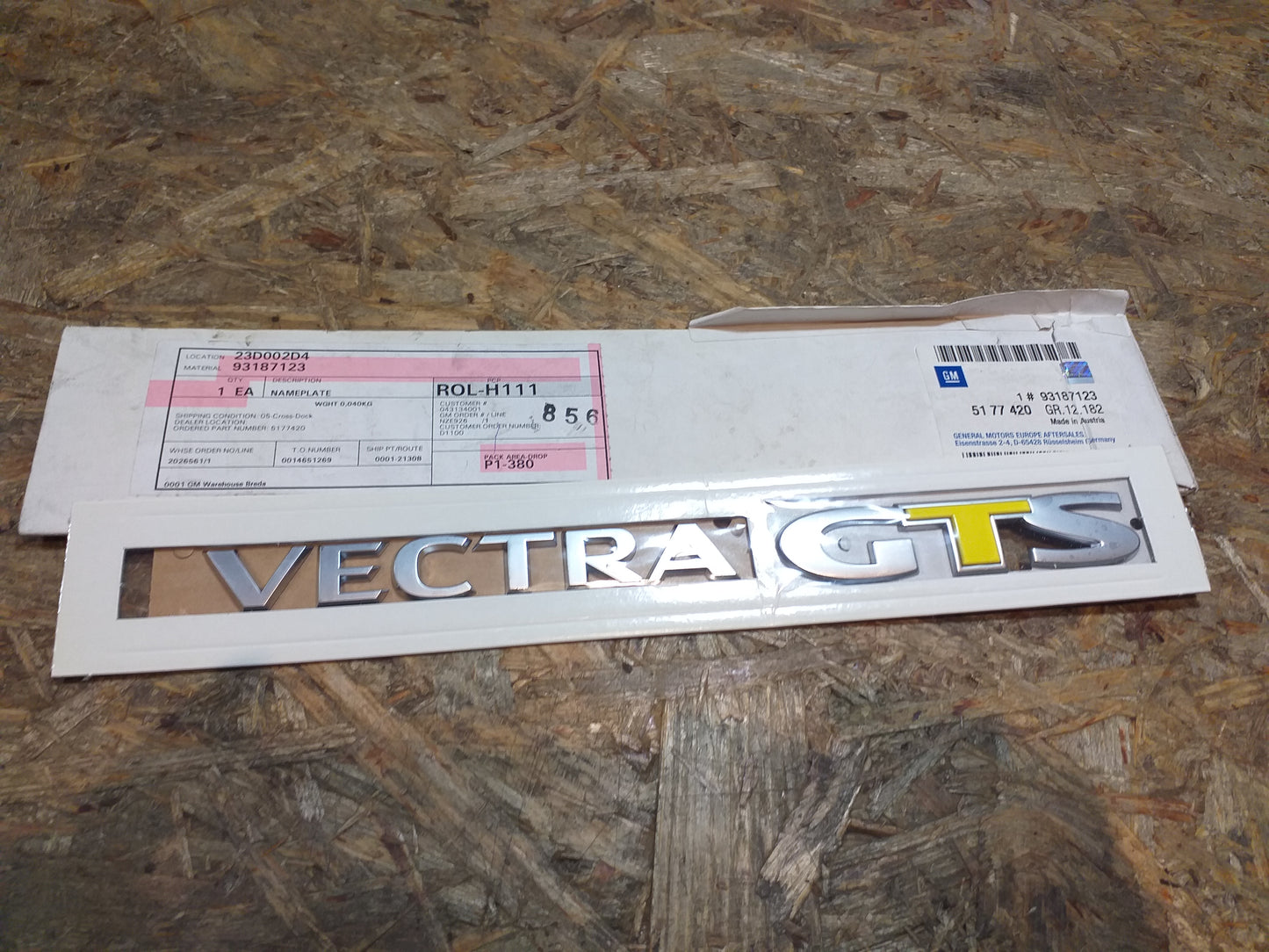 Vectra C Emblem Schriftzug original GM Opel NEU