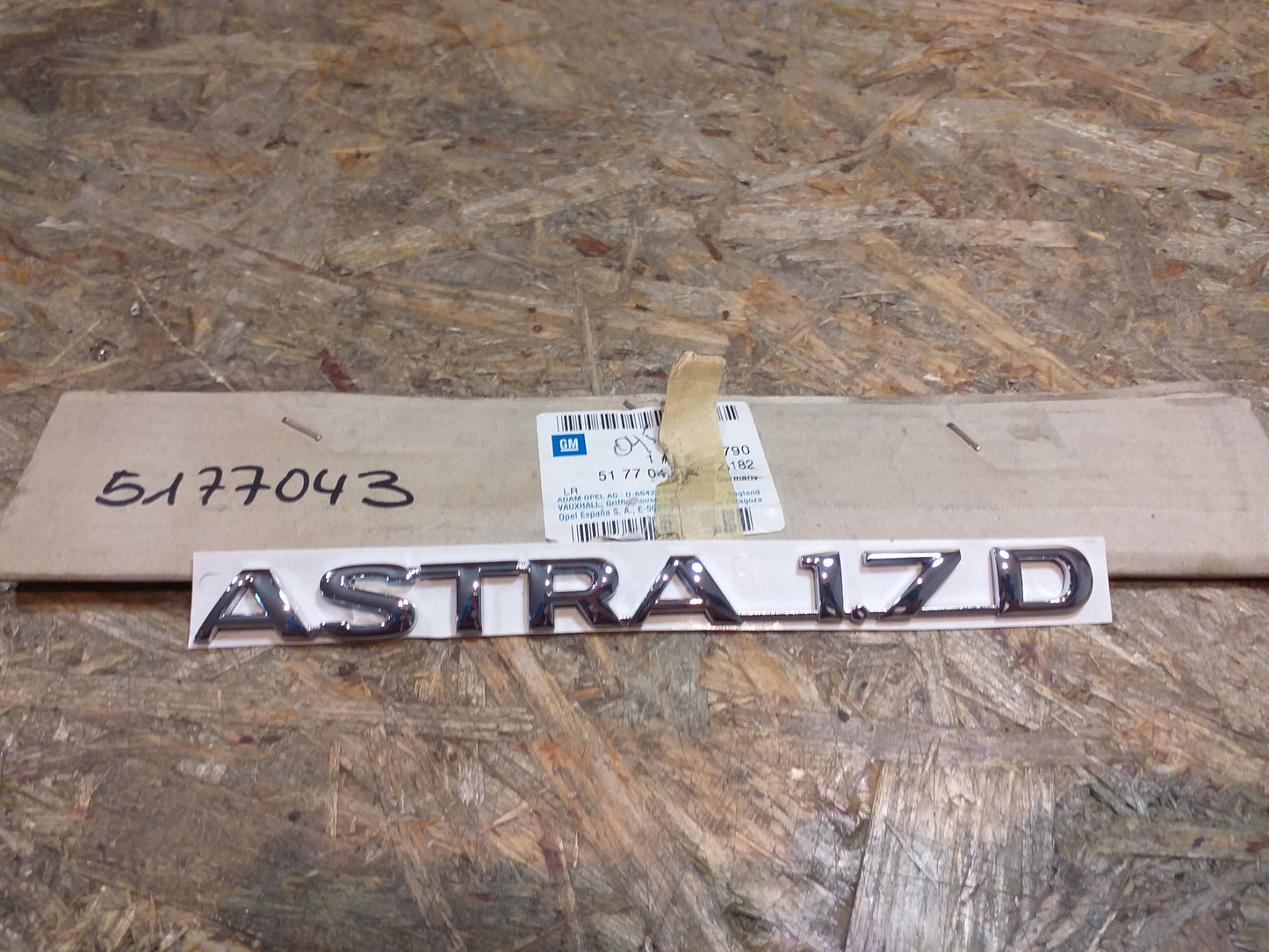 Astra F 1,4 Emblem Schriftzug Heckklappe original GM Opel NEU