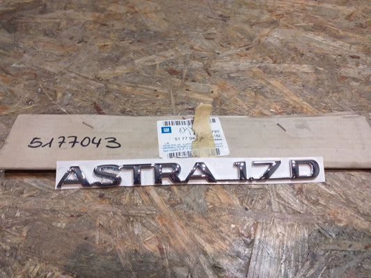 Astra F 1,4 Emblem Schriftzug Heckklappe original GM Opel NEU