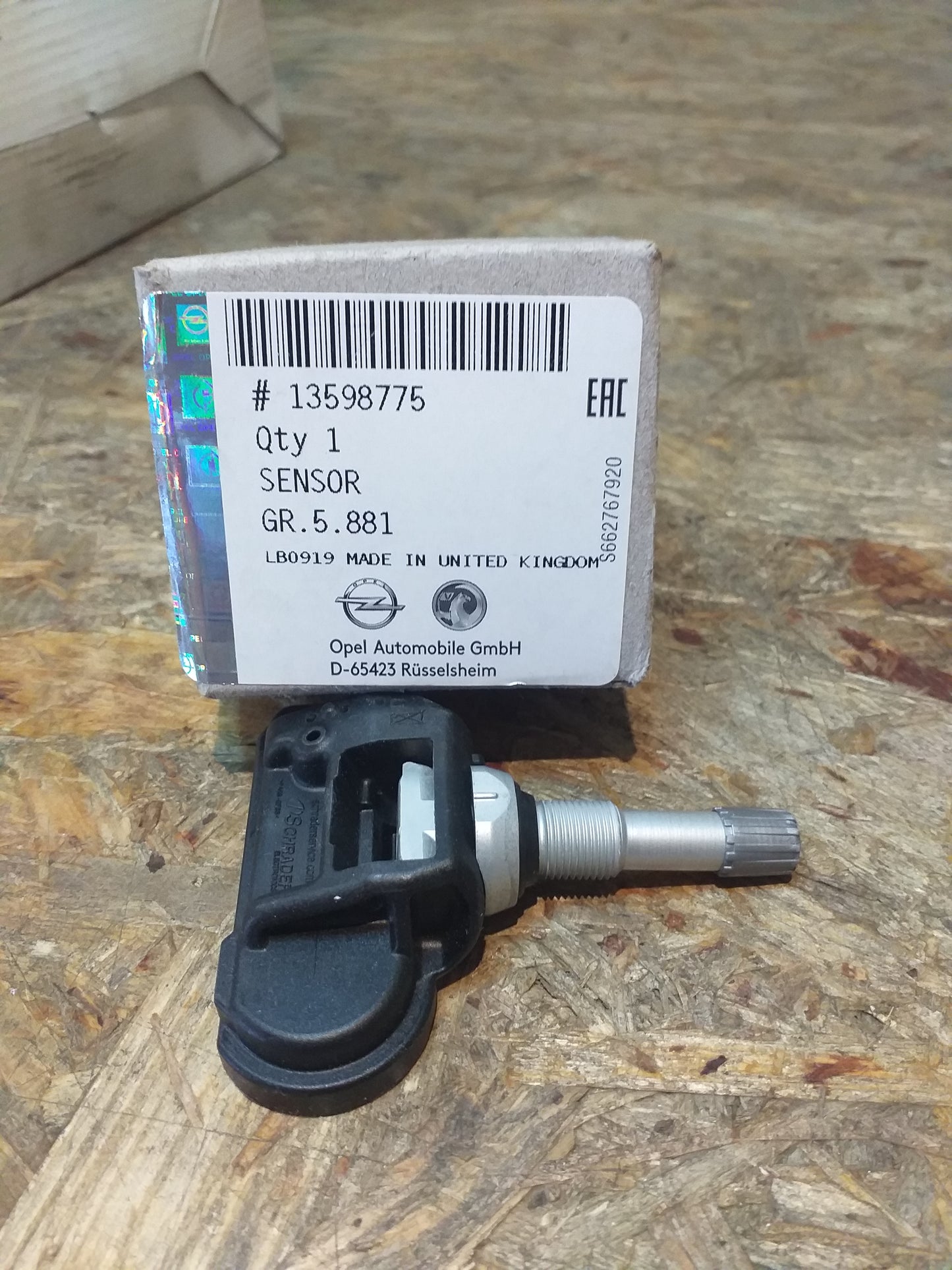 Astra J Insignia A Sensor Reifendruck original GM Opel NEU