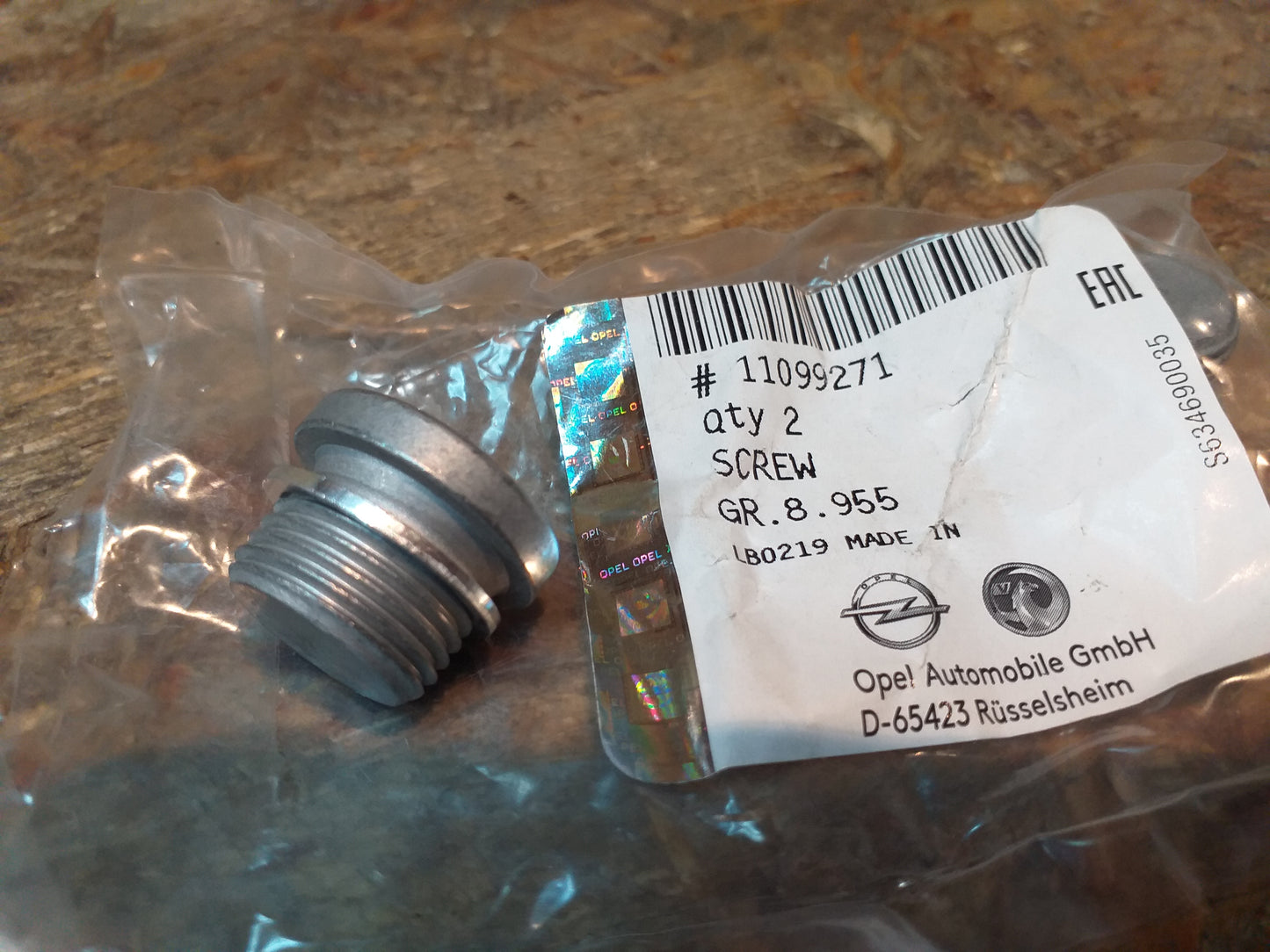 Oldtimer Youngtimer Torx-Schraube Verschlussschraube an Getriebe M18x1,5 original GM Opel NEU