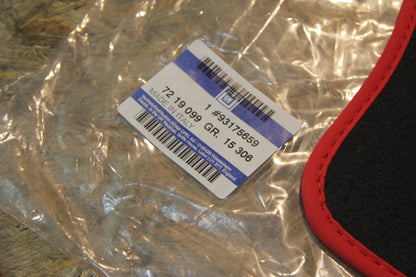 Original GM Opel Fussmatte hinten links schwarz/rot 93175659 Astra G , Astra G Cabrio