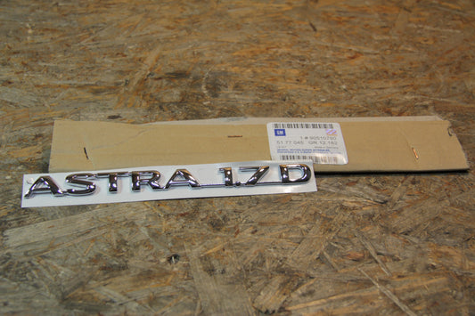 Original GM Opel Emblem Schriftzug ASTRA 1,7D chrom hinten 90510790 Astra F