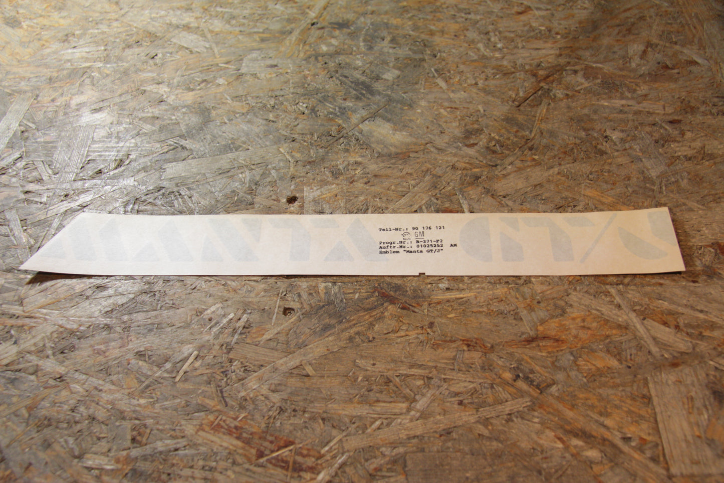 Original GM Opel Emblem Manta GT/J  in silber 90176121 Manta B Neu