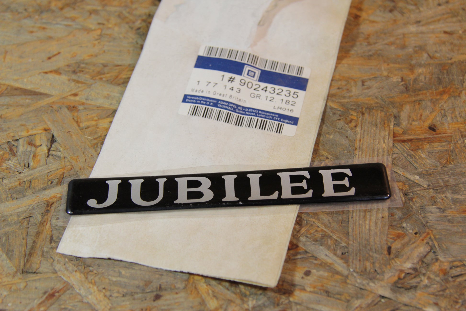 Original GM Opel Schriftzug Jubilee 90243235 Ascona C Neu