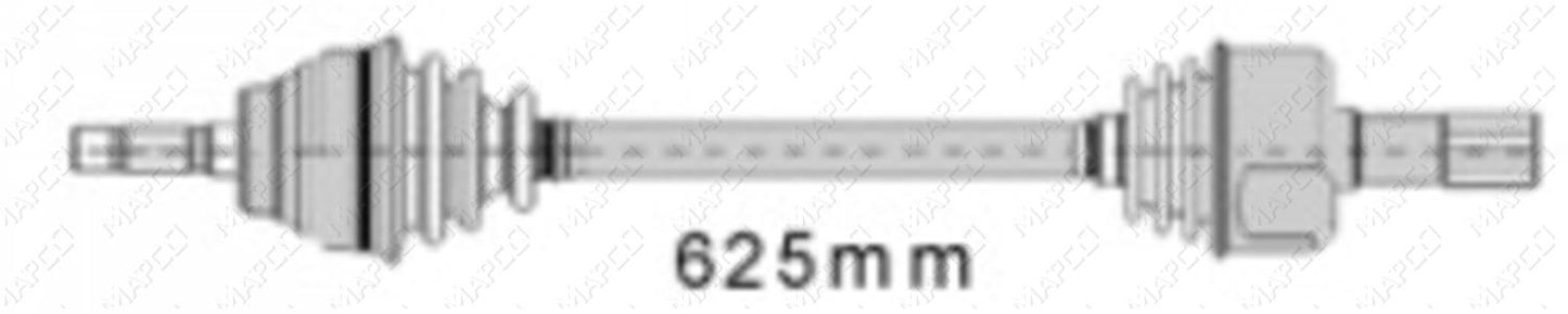 MAPCO Antriebswelle Vorderachse links  16412