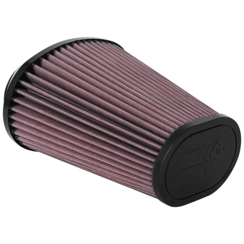 K&N Luftfilter Universal Oval/Konisch mit ovalem Flansch 72mm Flansch, 165mm Untendurchmesser, 114x83mm Obendurchmesser, 191mm Höhe (RU-5063)