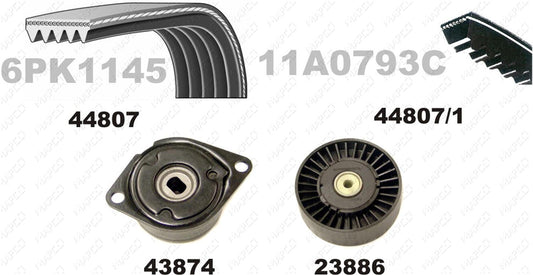 MAPCO Keilrippenriemensatz 73807
