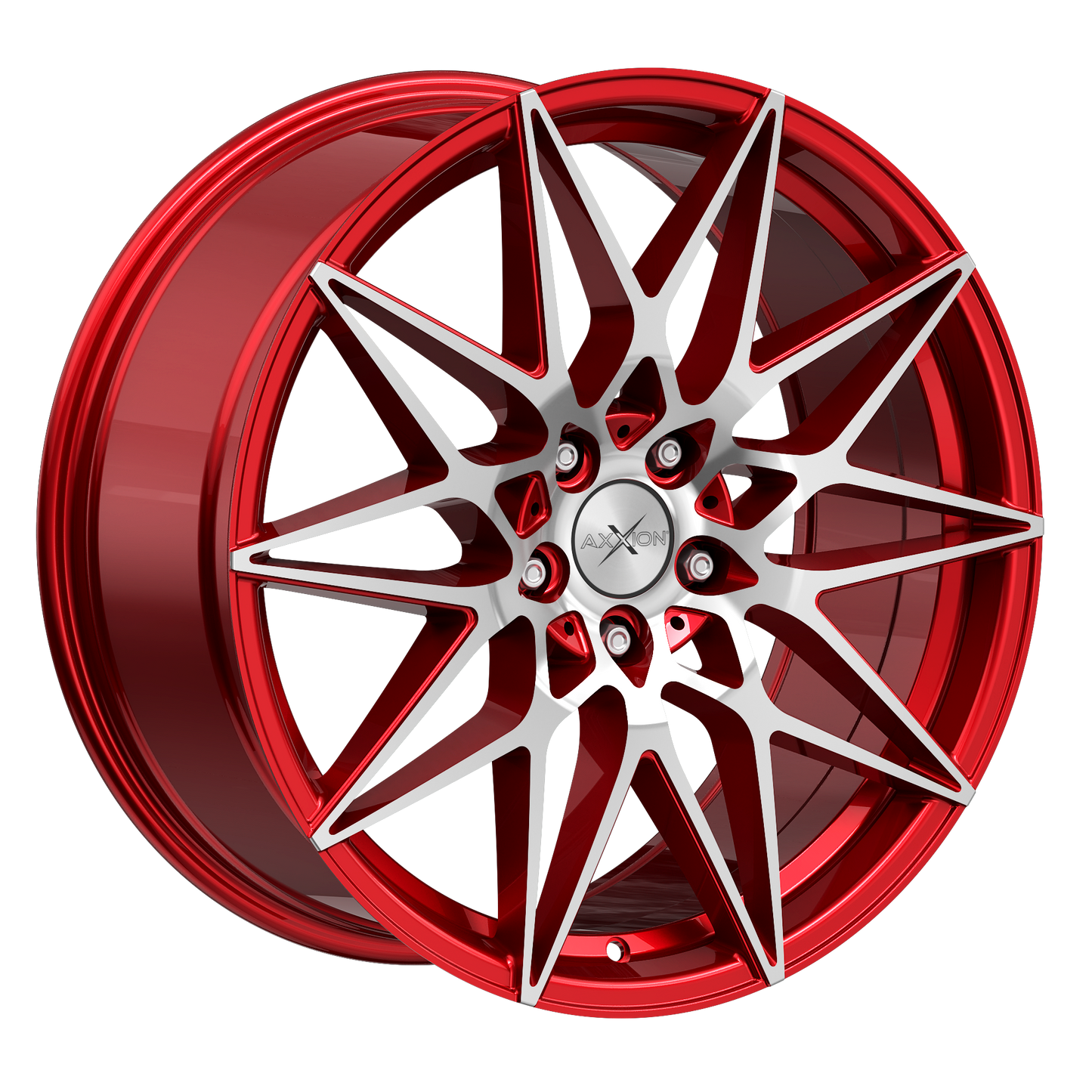AXXION Felge AX9 Kirschrot Hochglanzpoliert