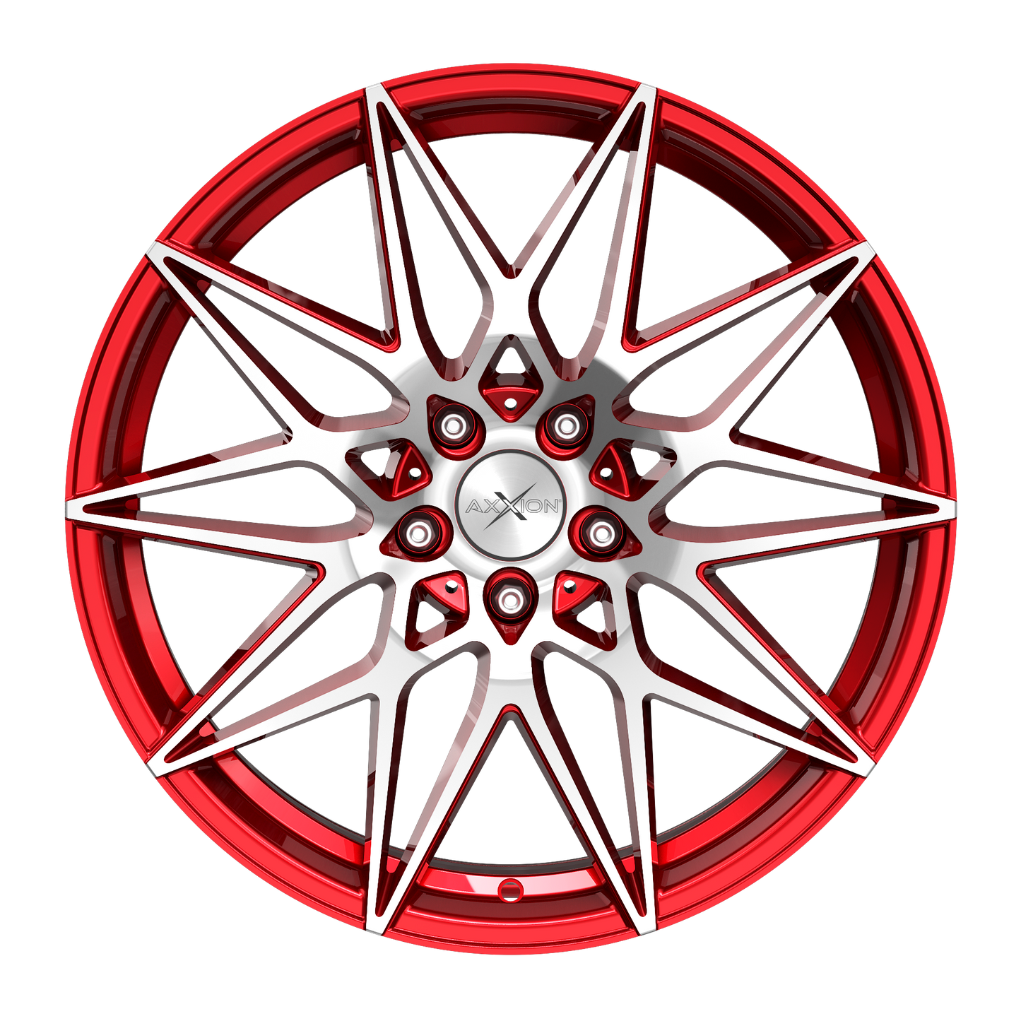 AXXION Felge AX9 Kirschrot Hochglanzpoliert