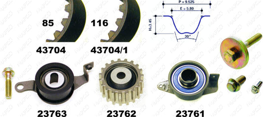 MAPCO Zahnriemensatz 23704
