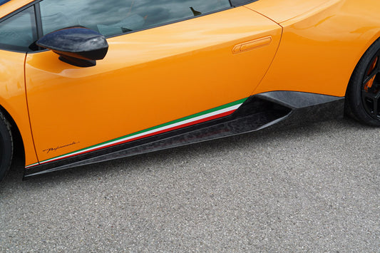Friedrich Motorsport Seitenschweller (Satz) in Sichtcarbon FORGED Lamborghini Huracán Performante und Spyder