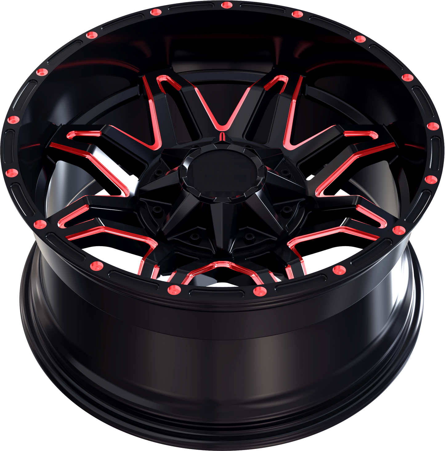 La Chanti LC-OF 3 Gloss Black Milled Spockes(Red Edition)