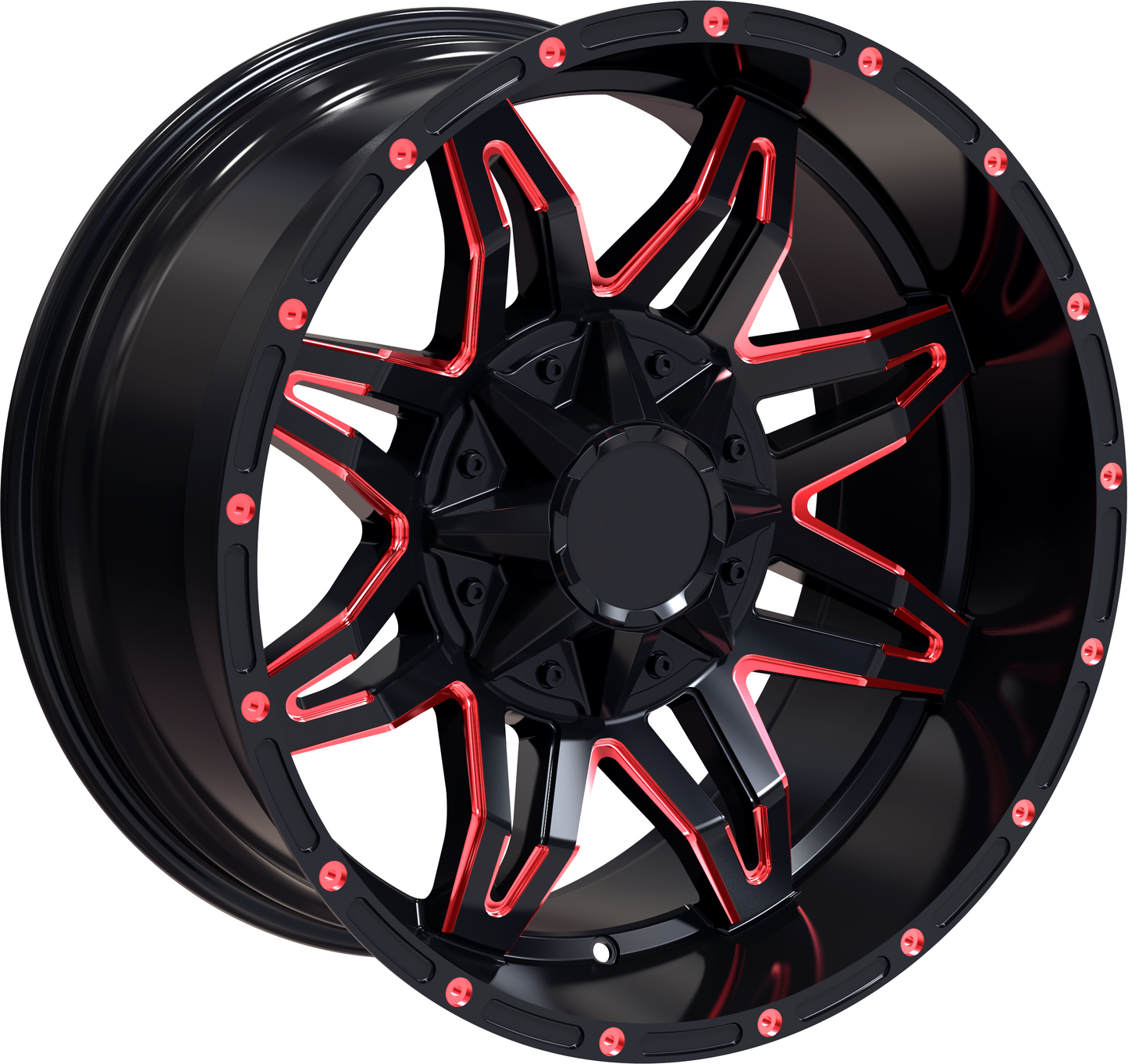 La Chanti LC-OF 3 Gloss Black Milled Spockes(Red Edition)